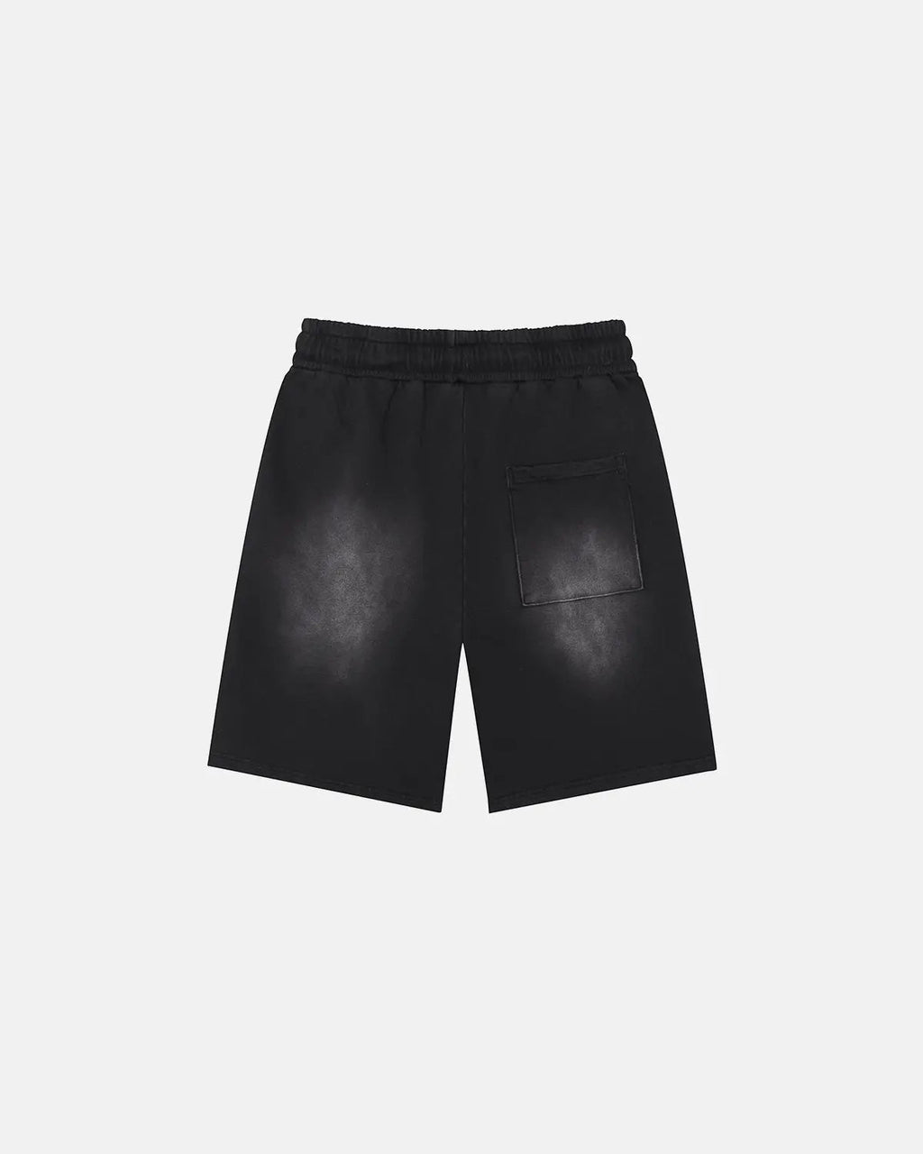 Inflation Streetwear Monkey Washed Sweat Shorts display relaxed fit, washed fabric, and casual style, ideal for comfortable streetwear.