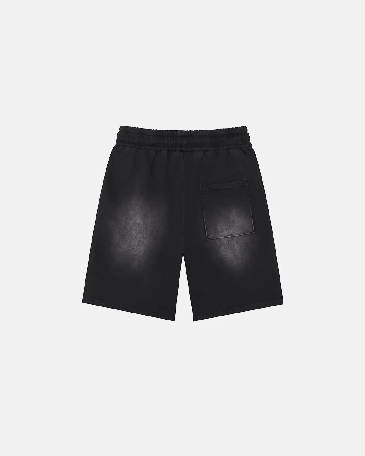 Inflation Streetwear Monkey Washed Sweat Shorts display relaxed fit, washed fabric, and casual style, ideal for comfortable streetwear.