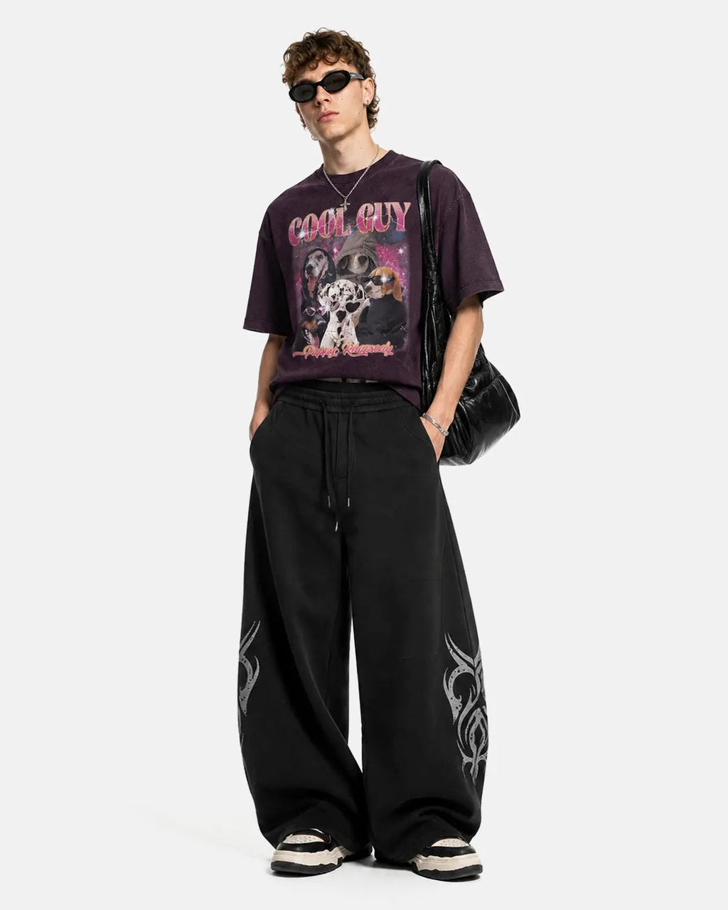 Graphic Washed T-Shirt by INFLATION featuring a streetwear style with a bold printed design on soft, faded fabric.
