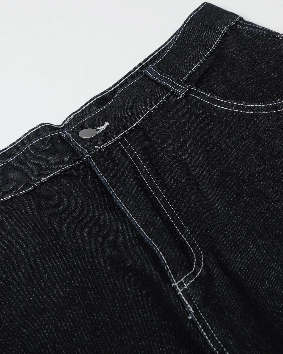 Star rhinestone denim shorts by INFLATION, stylish streetwear pants with sparkling star embellishments and distressed denim details.