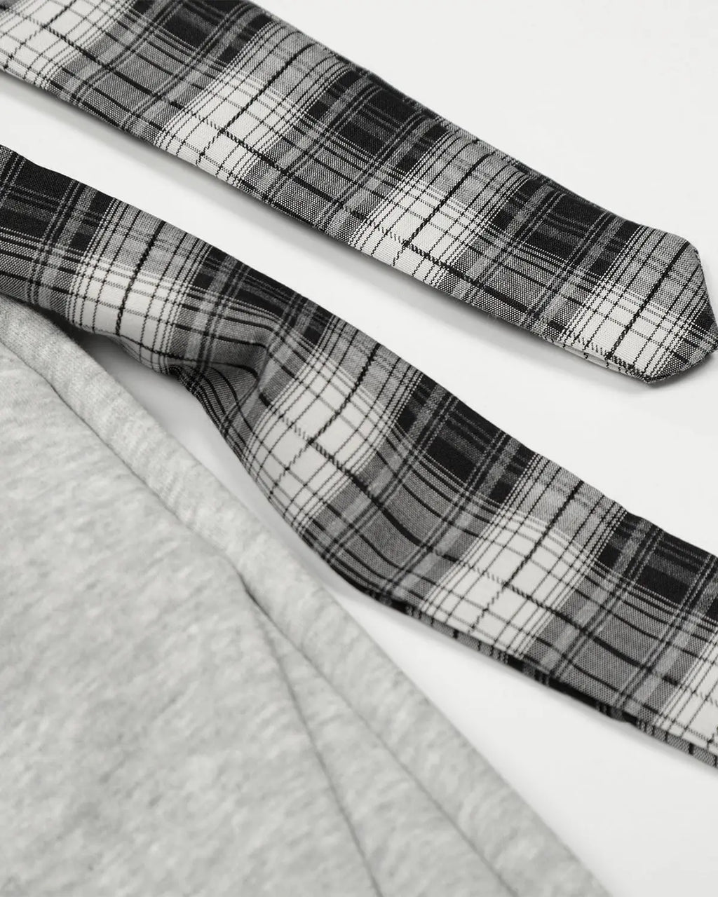 Inflation Streetwear plaid layered baggy sweatpants with relaxed fit, featuring plaid pattern and casual streetwear style.