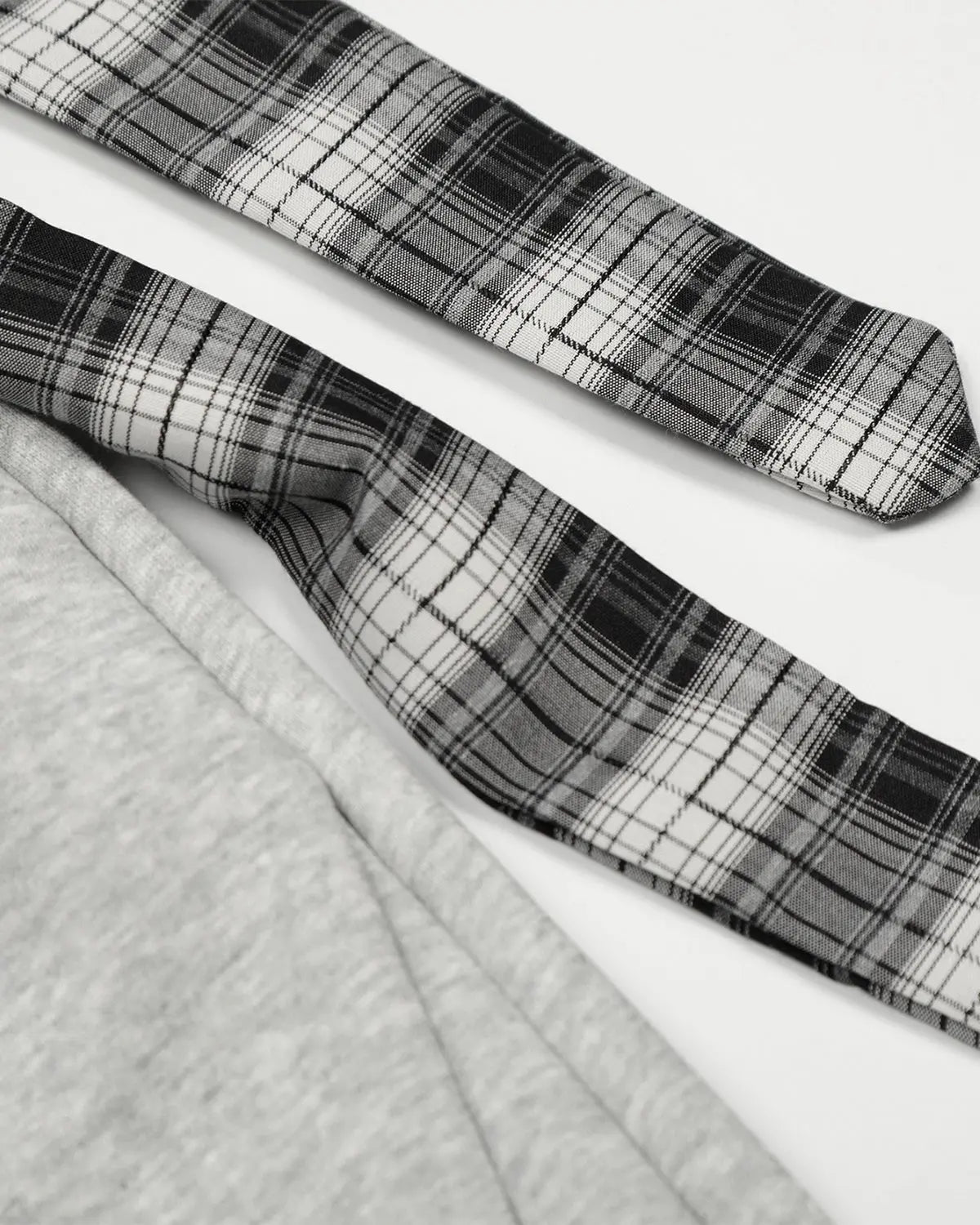 Inflation Streetwear plaid layered baggy sweatpants with relaxed fit, featuring plaid pattern and casual streetwear style.