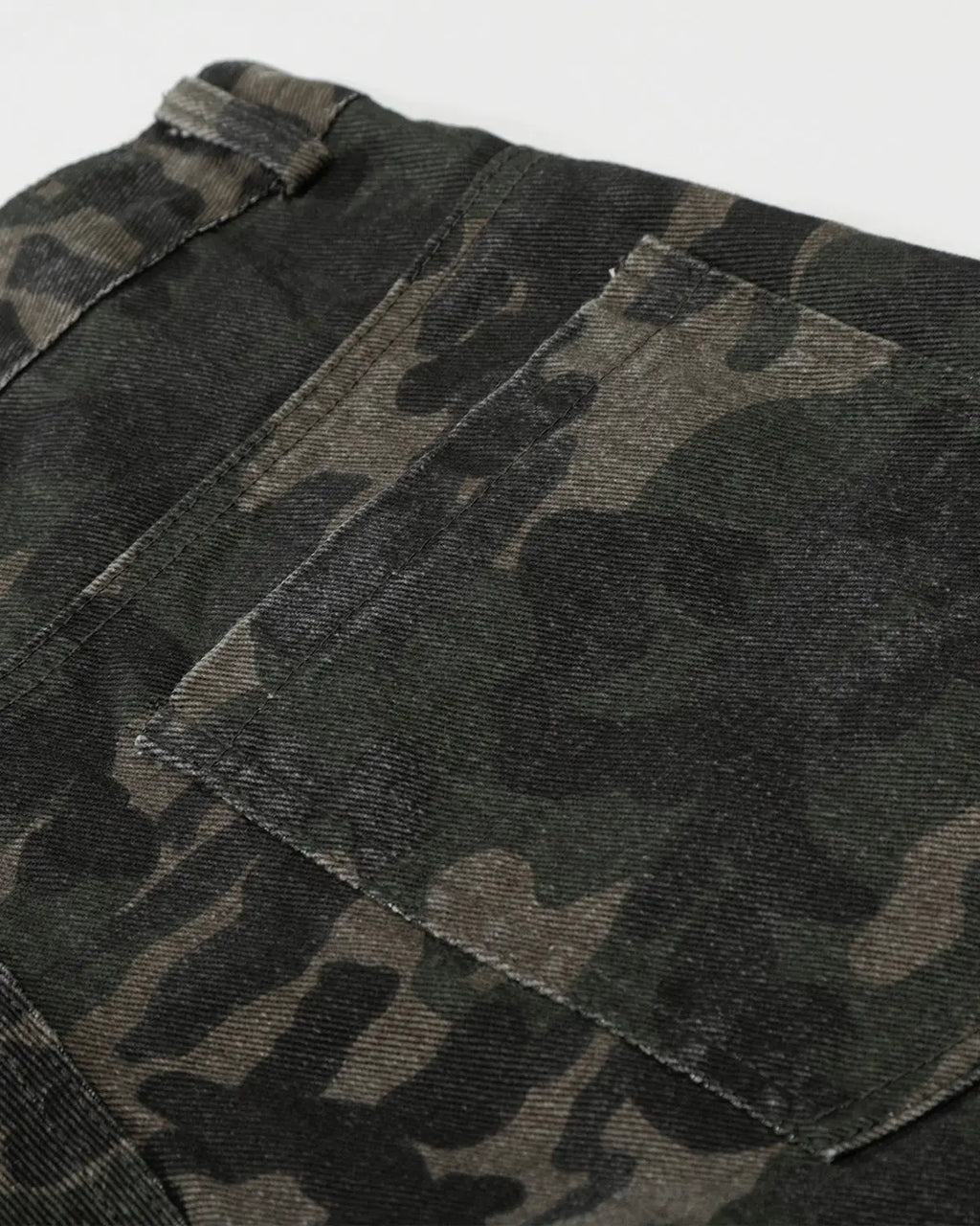 Inflation Streetwear camo cargo pants with multiple pockets, designed for a stylish, functional streetwear look in a digital camouflage print.