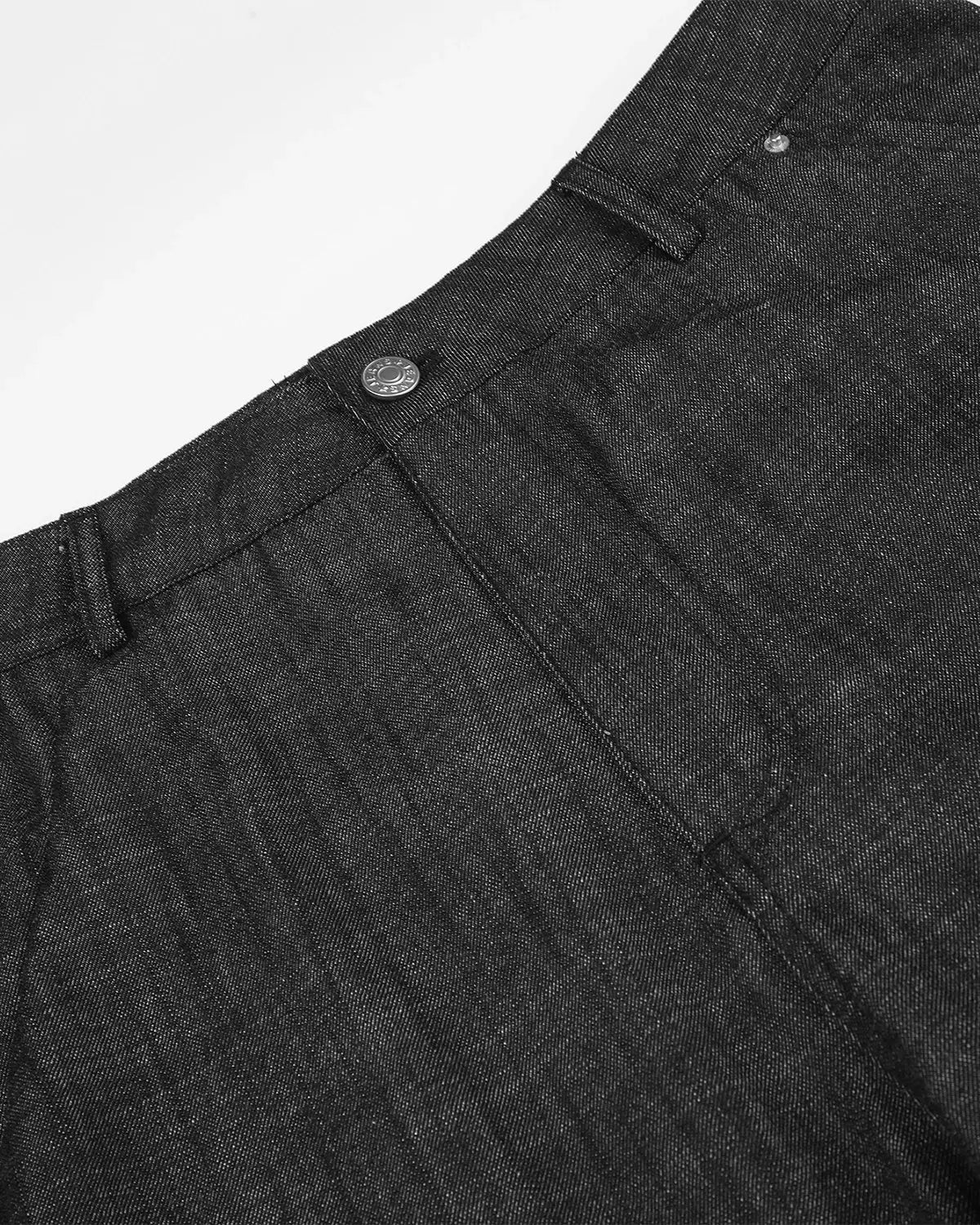Lightweight raw barrel jeans by INFLATION featuring relaxed fit and distressed details, casual streetwear denim for everyday wear.