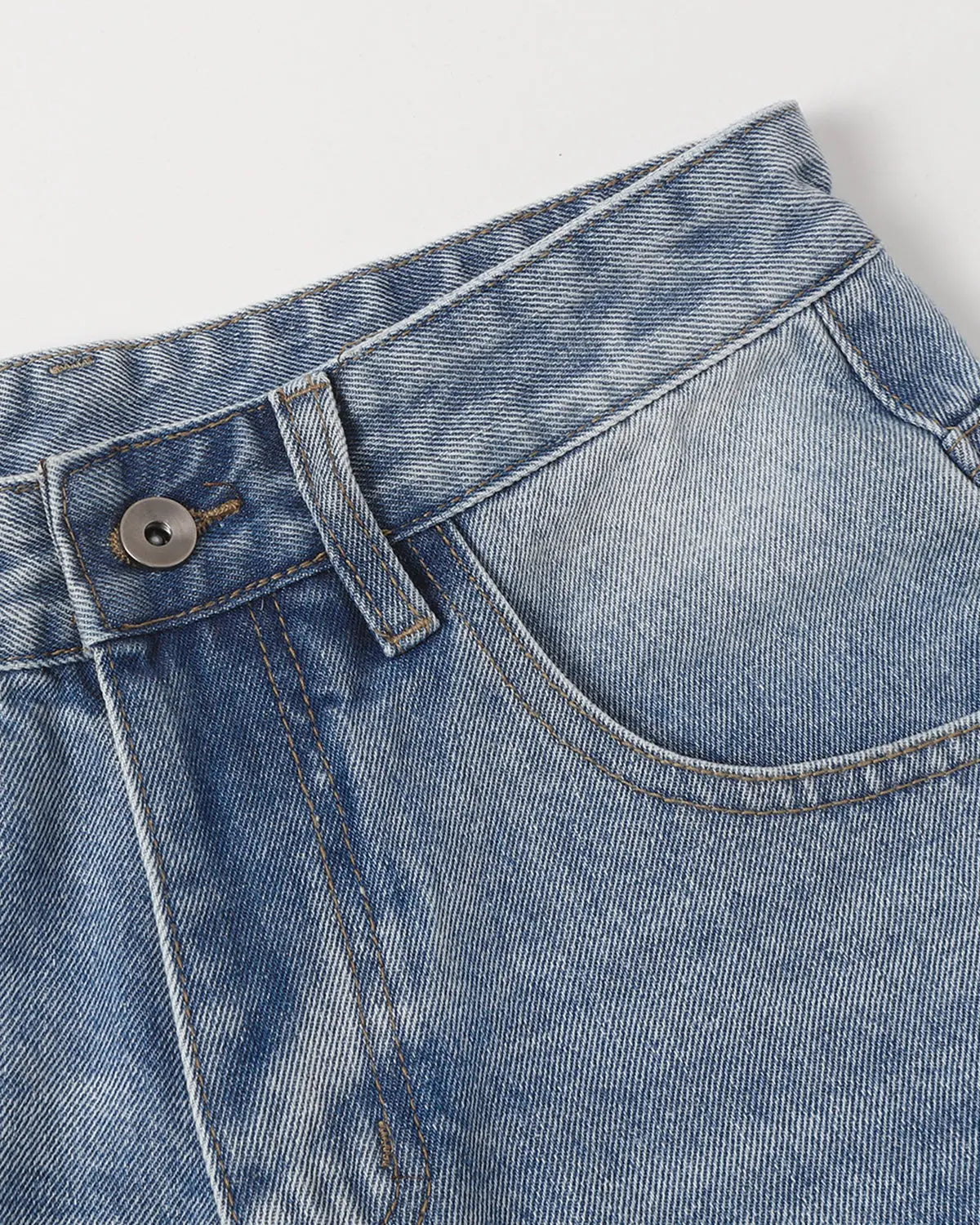 Ripped mid-length washed denim shorts by Inflation Streetwear, casual stylish denim pants with distressed details.