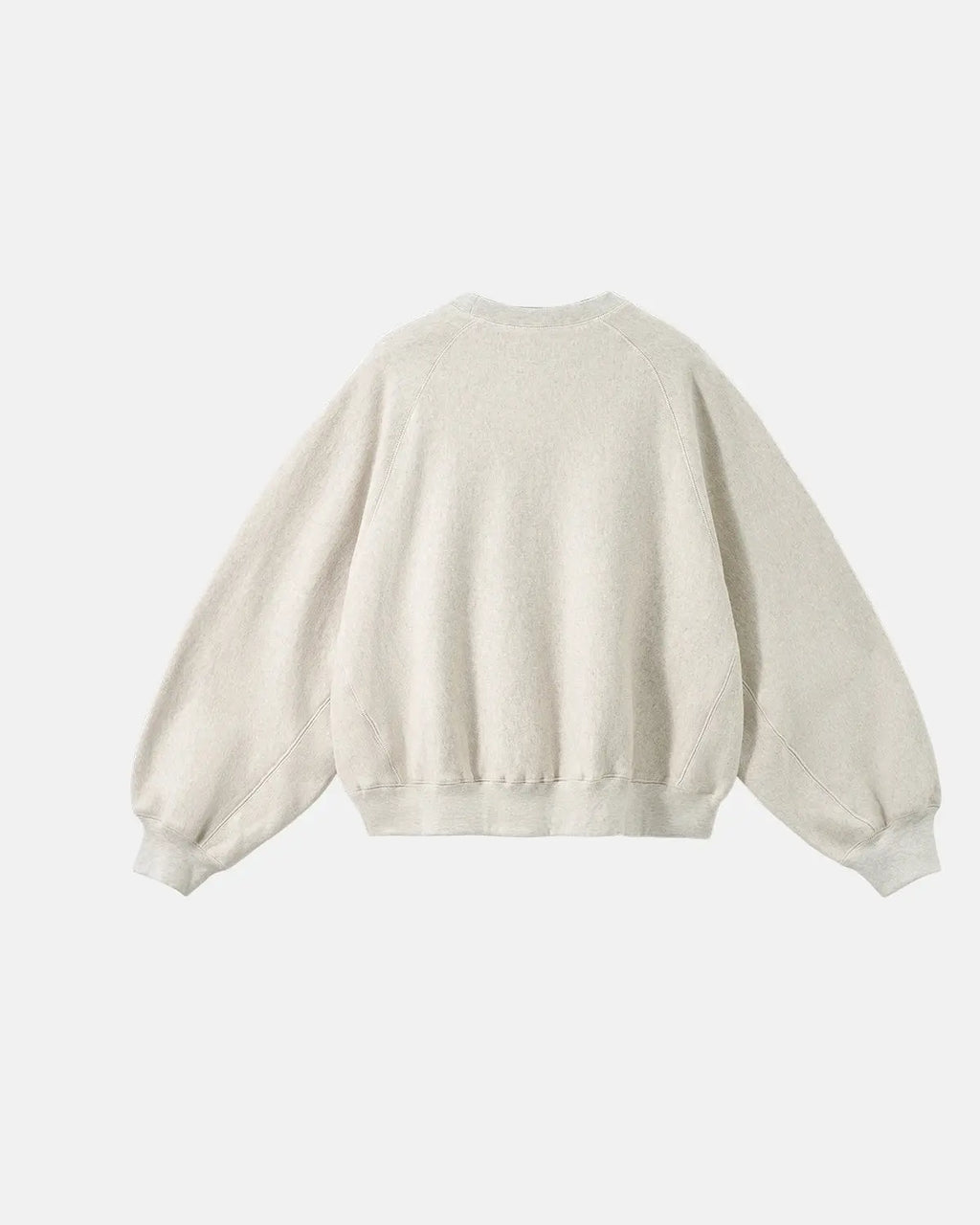 Inflation Batwing Sleeve Fleece Crewneck Sweatshirt featuring a cozy fleece fabric and oversized batwing sleeves in a casual streetwear style.