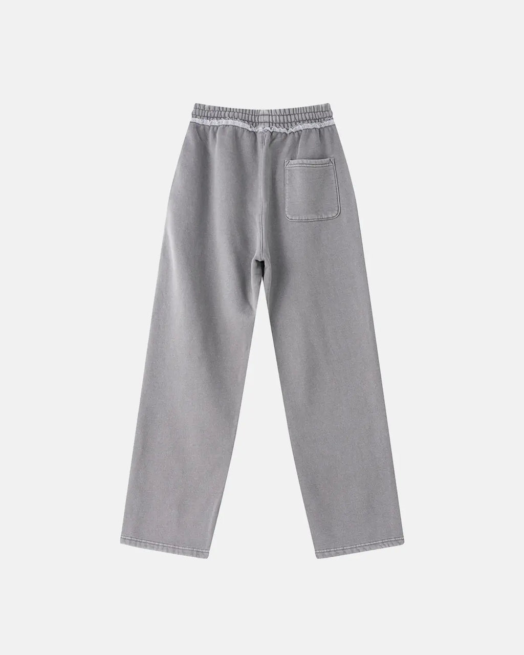 Inflation Wash Patchwork Straight Leg Sweatpants showing a patchwork design and relaxed fit in soft fabric.