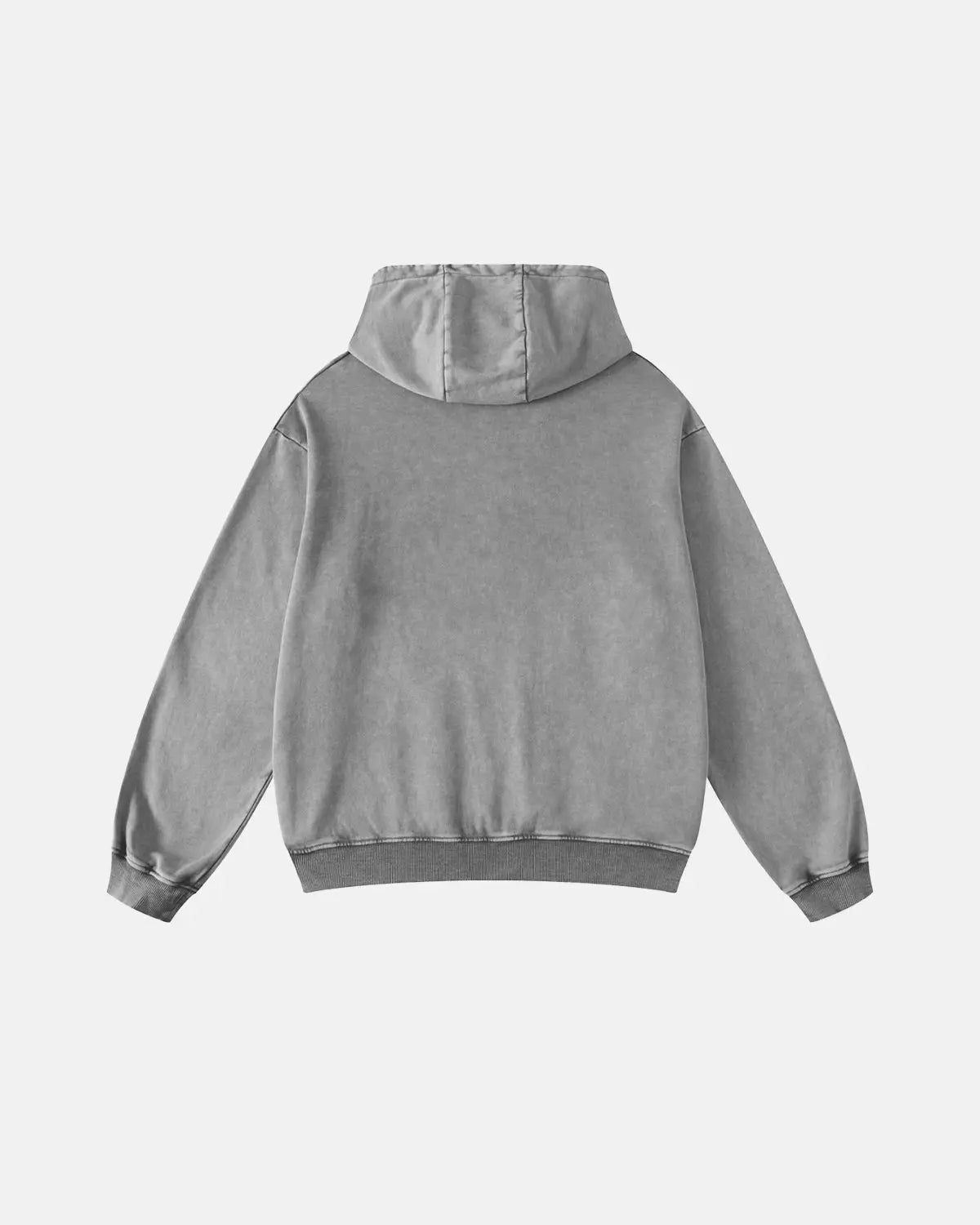 Acid washed French Terry hoodie by INFLATION Streetwear, featuring a relaxed fit and distressed fabric texture.
