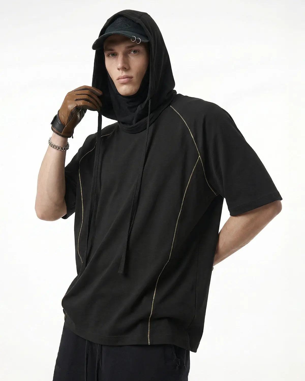 Lightweight stitching activewear tee by INFLATION, designed for comfort and style in modern streetwear fashion.