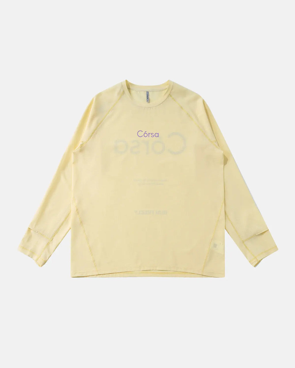 Inflation AirFlow Córsa breathable long sleeve tee in black, featuring lightweight fabric and modern streetwear style.