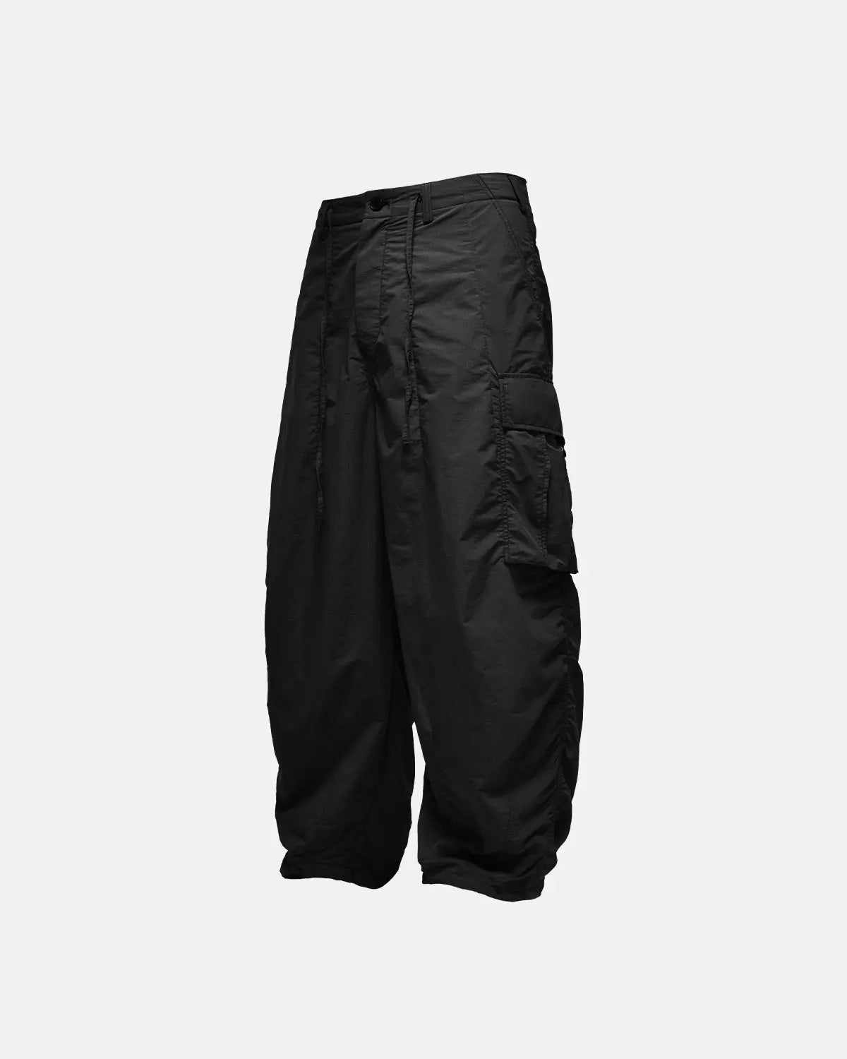Inflation Classical Parachute Cargo Pants with multiple pockets and adjustable waist, in urban streetwear style.