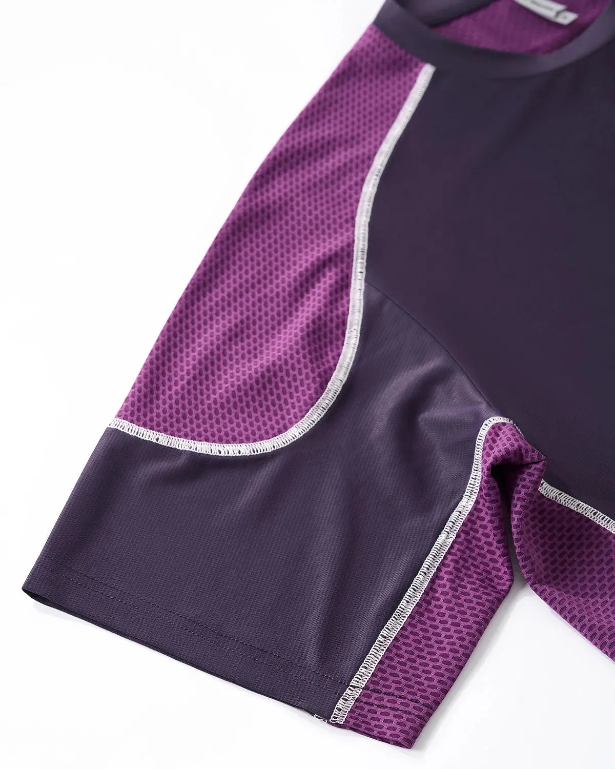 Inflation AirFlow Contrast Panel Breathable Tee showing black and white panel design, lightweight fabric, and casual streetwear style.