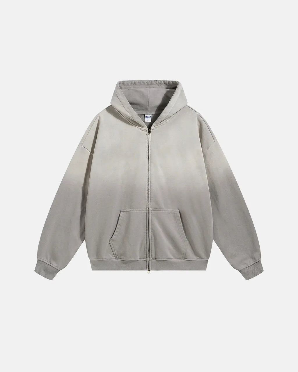INFLATION Monkey Wash French Terry zip-up hoodie featuring a playful monkey graphic and casual hoodie design.