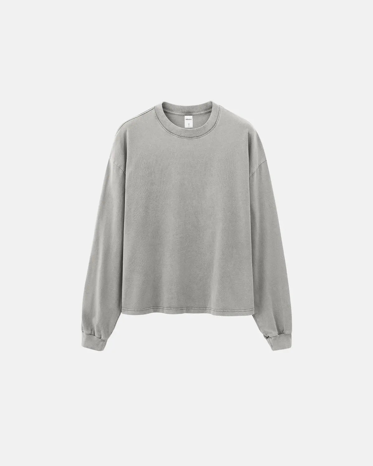 Distressed washed long sleeve t-shirt from Inflation Streetwear featuring a casual, vintage-inspired design in soft fabric.