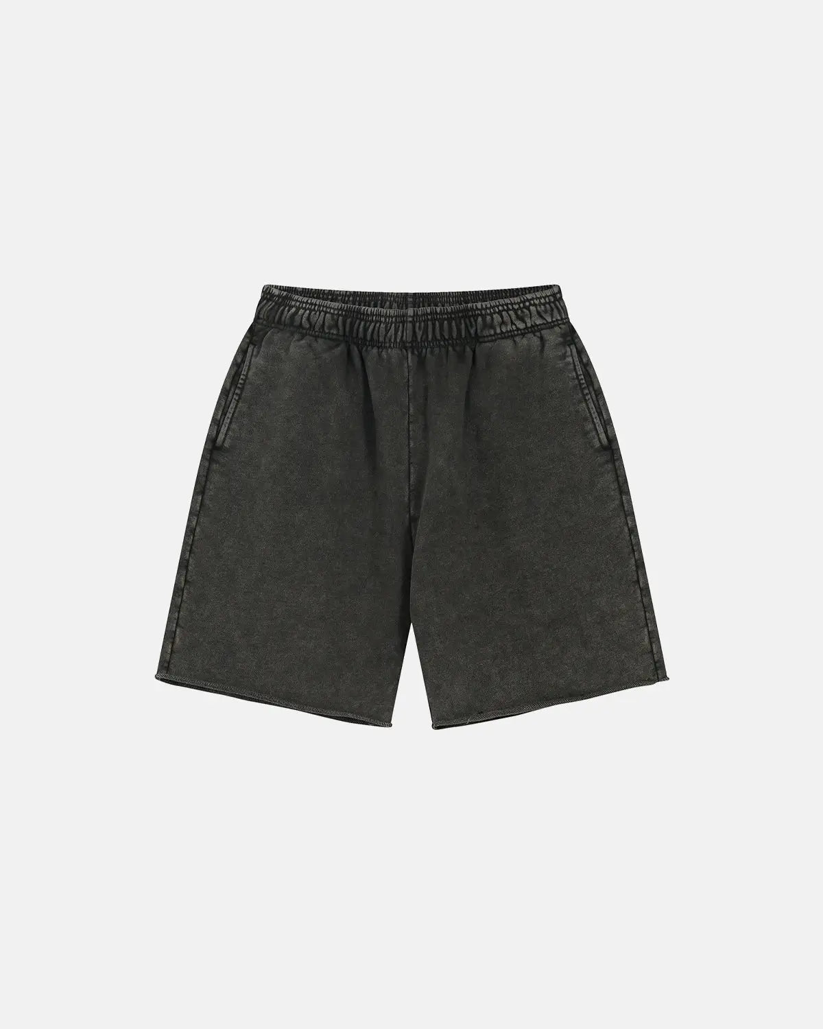 Inflation heavyweight washed sweat shorts, casual streetwear pants with a relaxed fit and distressed washed fabric.