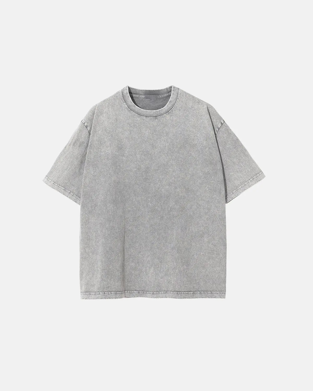 Inflation Streetwear snow washed oversized T-shirt in white, featuring a relaxed fit and casual streetwear style.