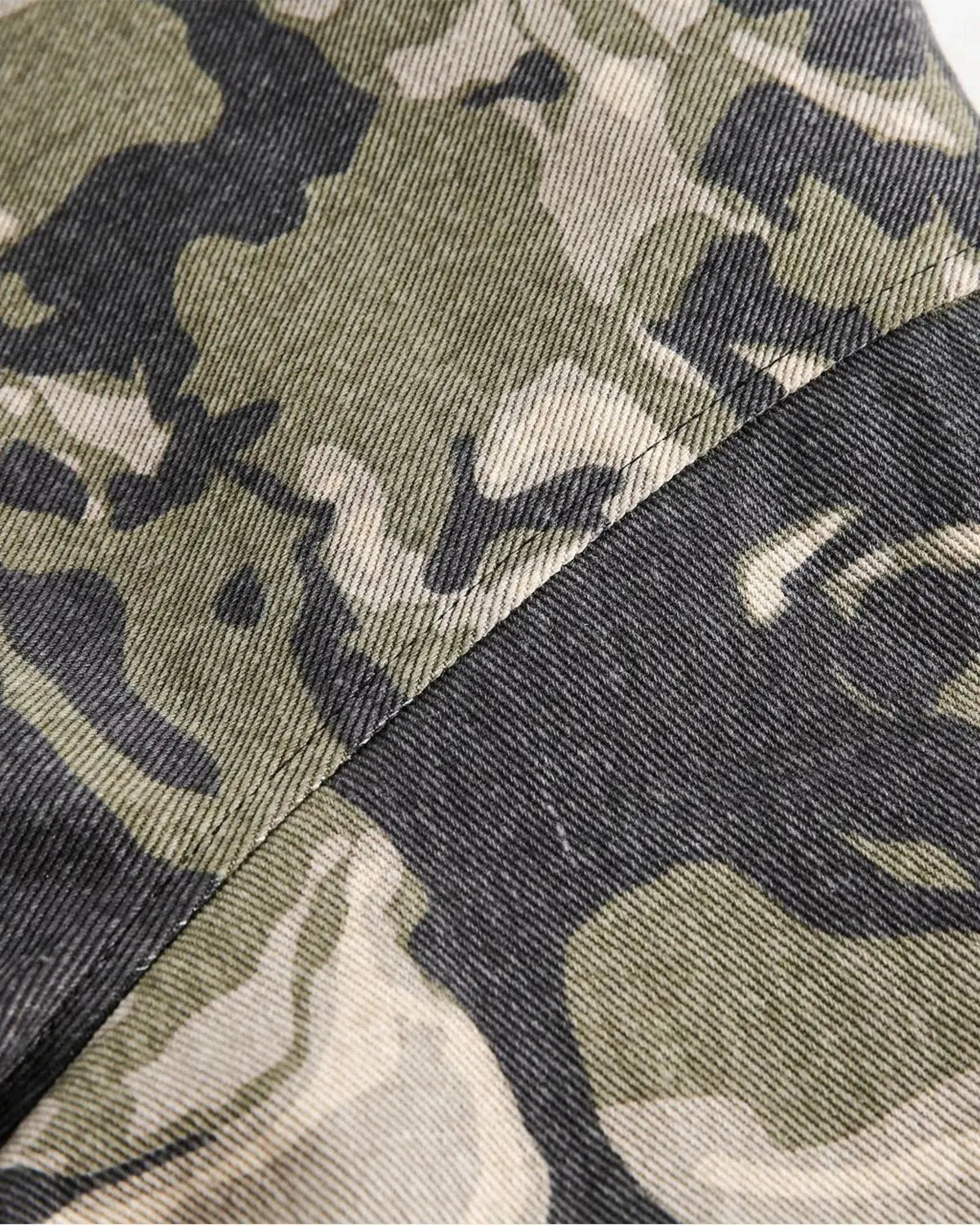 Camo faux fur padded hooded jacket by INFLATION Streetwear with a camouflage pattern, plush faux fur lining, and padded insulation.