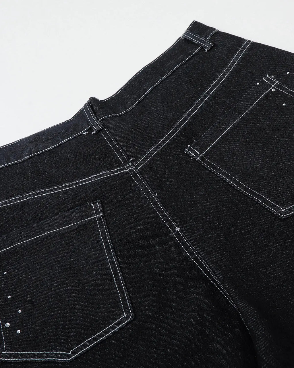 Star rhinestone denim shorts by INFLATION featuring distressed denim, rhinestone embellishments, and stylish streetwear-inspired design.