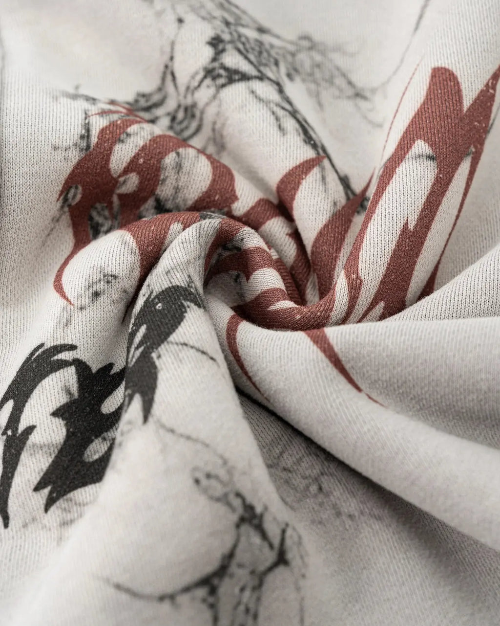 Inflation Washed Graphic Zip Up Hoodie featuring a front zipper, casual fit, and distinctive graphic design in soft washed fabric.