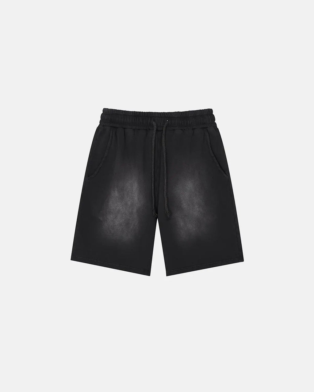 Inflation Monkey Washed Sweat Shorts, casual gray pants with a relaxed fit, featuring a washed denim look and comfortable waistband.