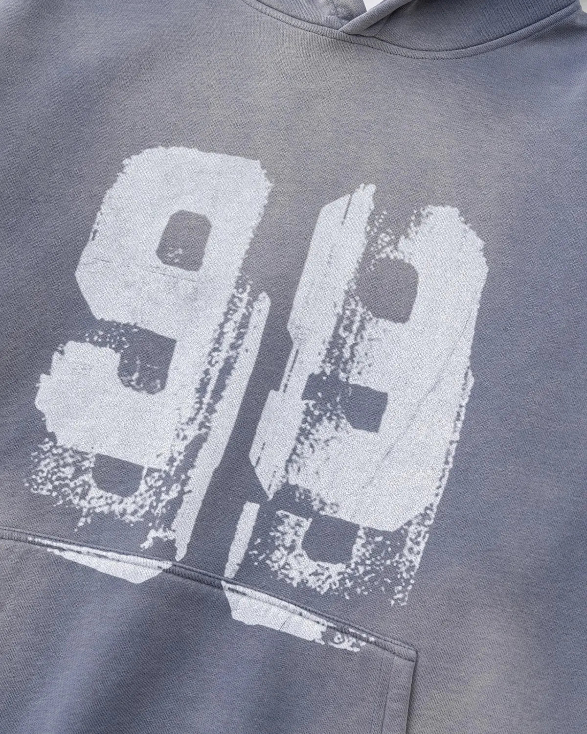 Inflation Streetwear graffiti print washed fleece hoodie with colorful graffiti design, casual streetwear style, front view.