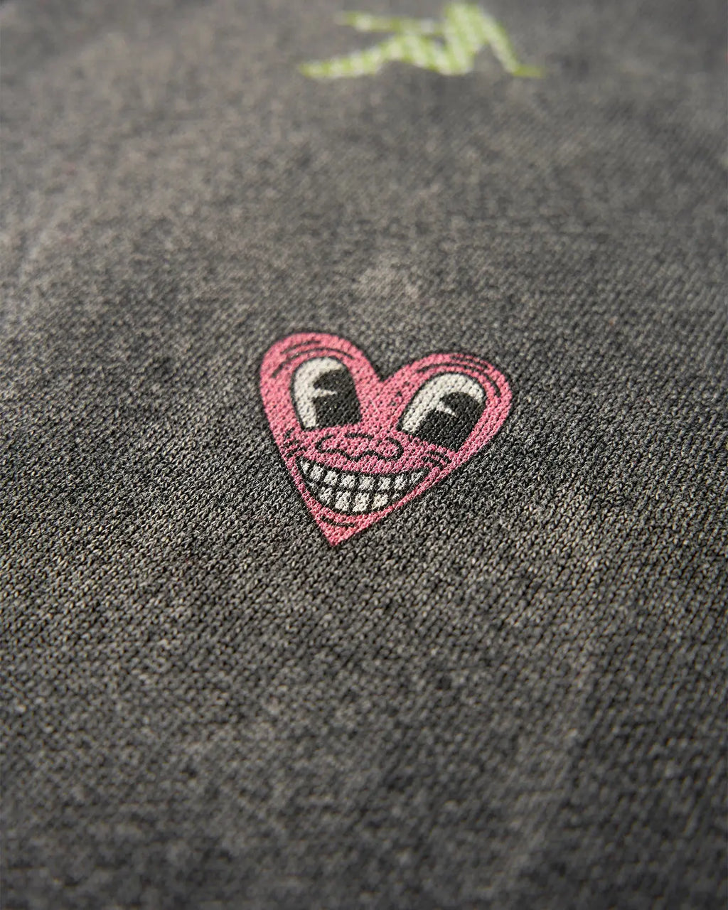 Distressed zip-up hoodie with funny stickers design from INFLATION streetwear, featuring bold graphic patches on the front.