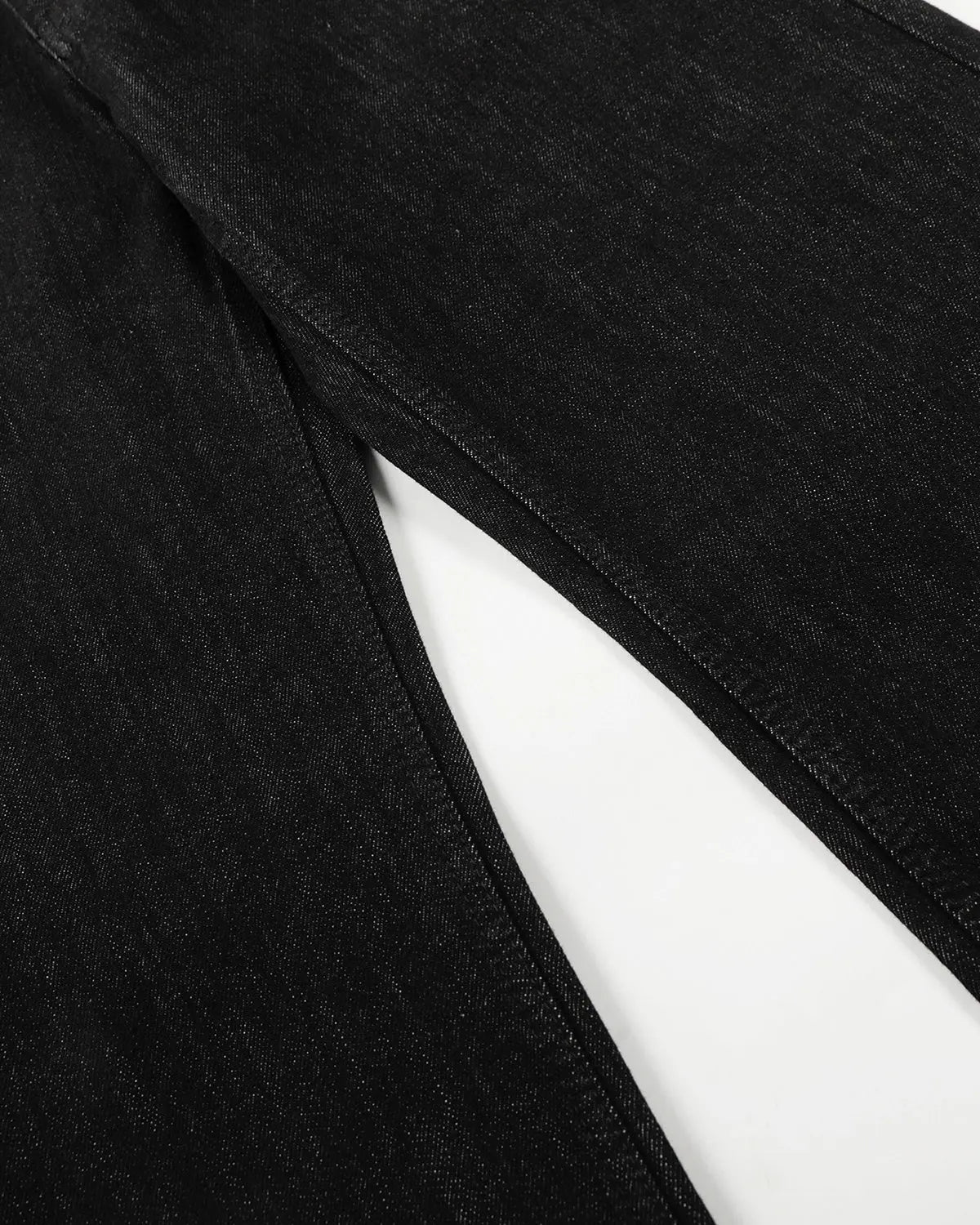 Inflation Raw Buttons Up Baggy Jeans with adjustable waist and distressed details, styled with casual streetwear look.