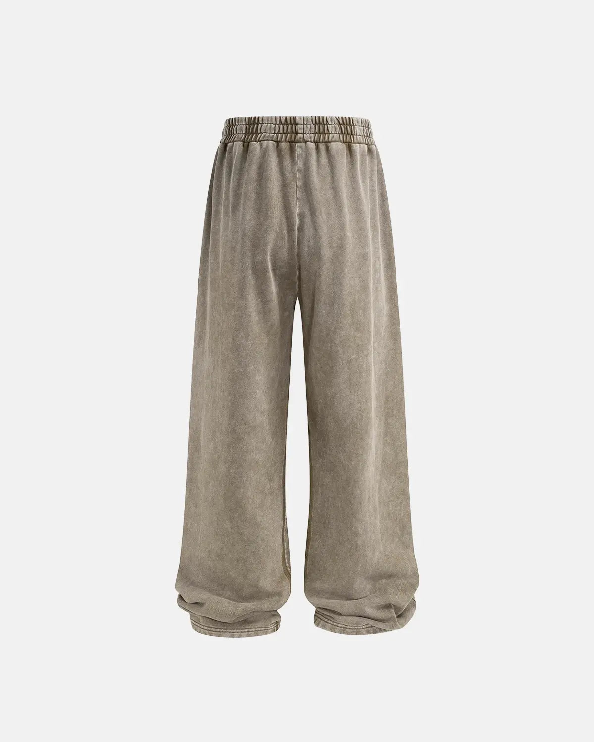 Inflation Straight Leg Acid Wash Sweatpants showing the relaxed fit, light blue acid wash fabric, and casual streetwear style.