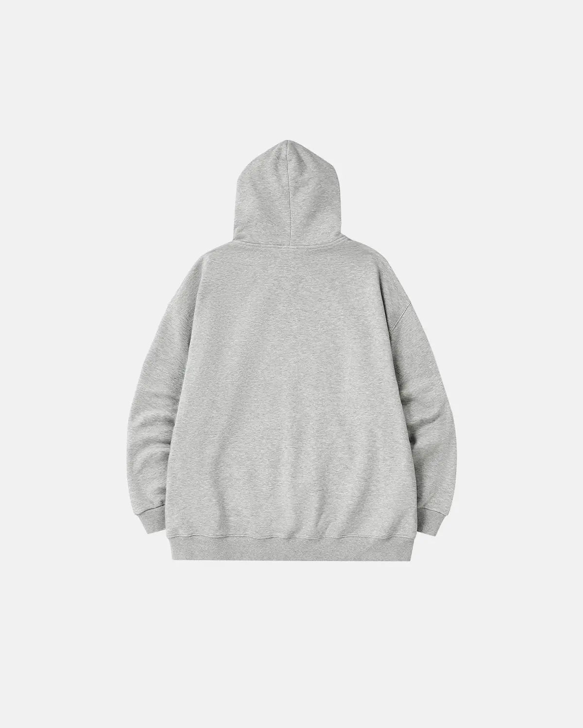 Inflation Premium Thermal Oversized Hoodie in dark gray, showing soft fabric, hood with drawstrings, and relaxed fit.