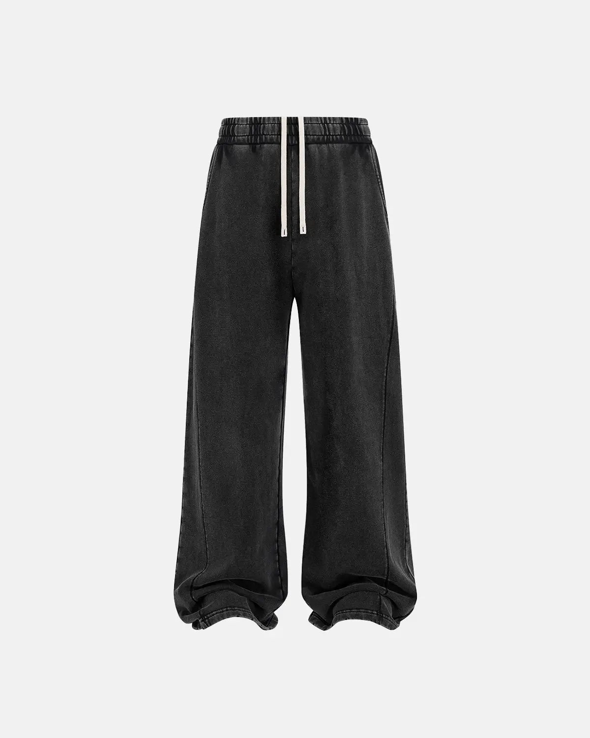 Inflation Streetwear acid wash stitching straight leg sweatpants with relaxed fit and casual style, shown on a model.