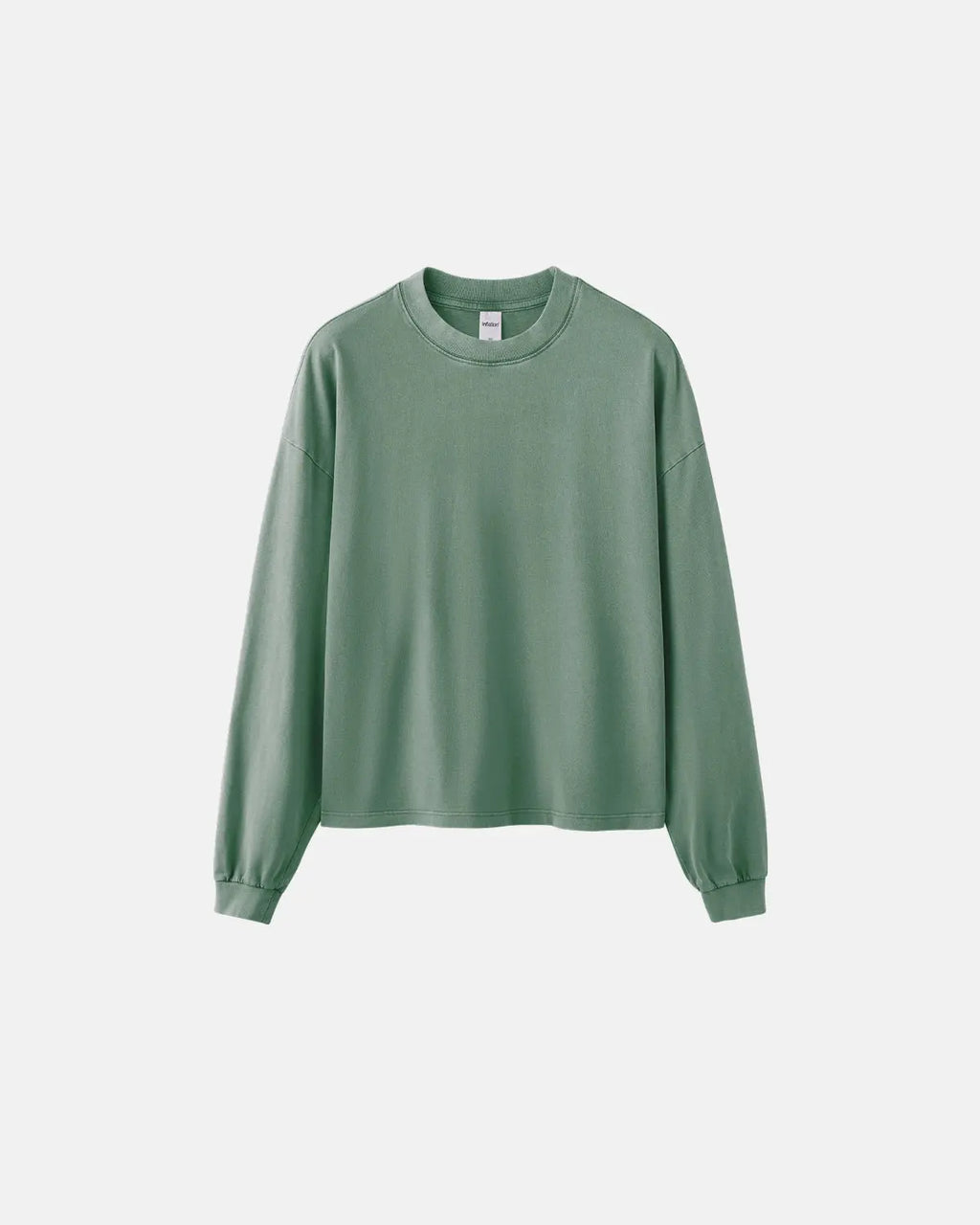 Inflation Streetwear distressed washed long sleeve tee with faded fabric and casual fit, showcasing a relaxed, worn-in style.