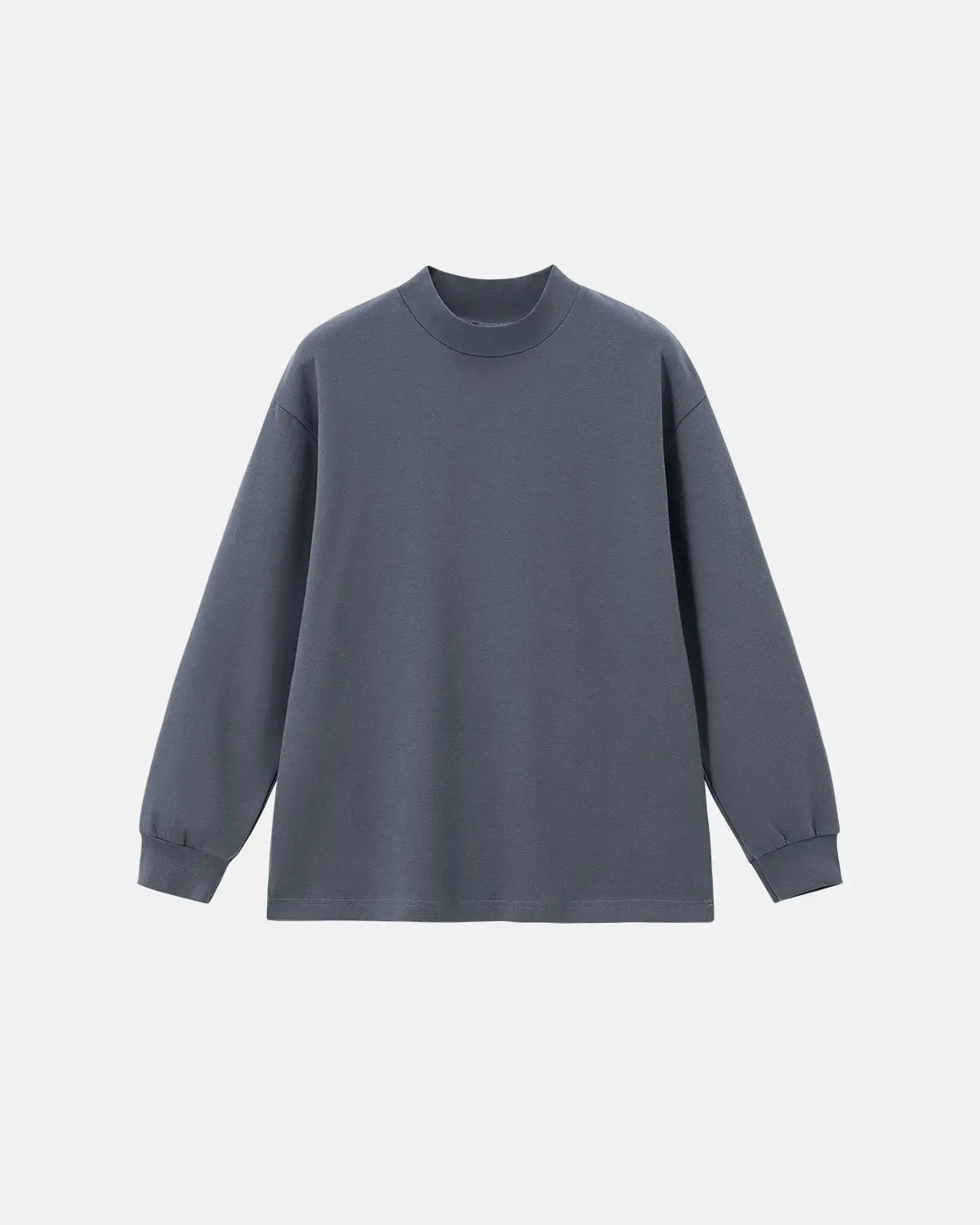 Soft Touch Mock Neck Sweatshirt by INFLATION, stylish streetwear in soft fabric with a fitted mock neck design.