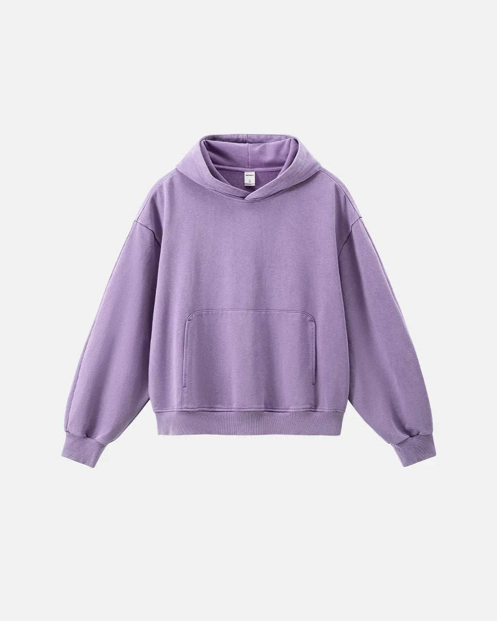 Inflation Streetwear Garment Washed French Terry Hoodie in neutral color, featuring a relaxed fit and casual style.