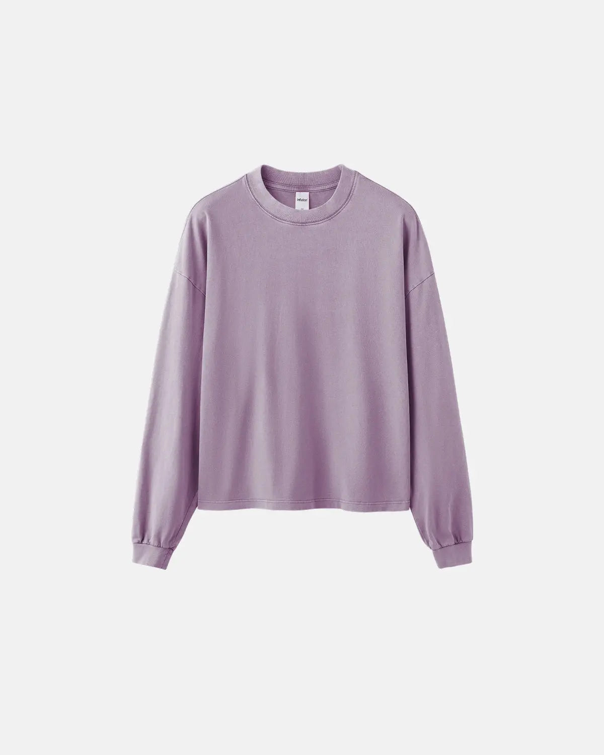 Distressed washed long sleeve tee from INFLATION Streetwear, featuring a faded, vintage-inspired design and casual fit.