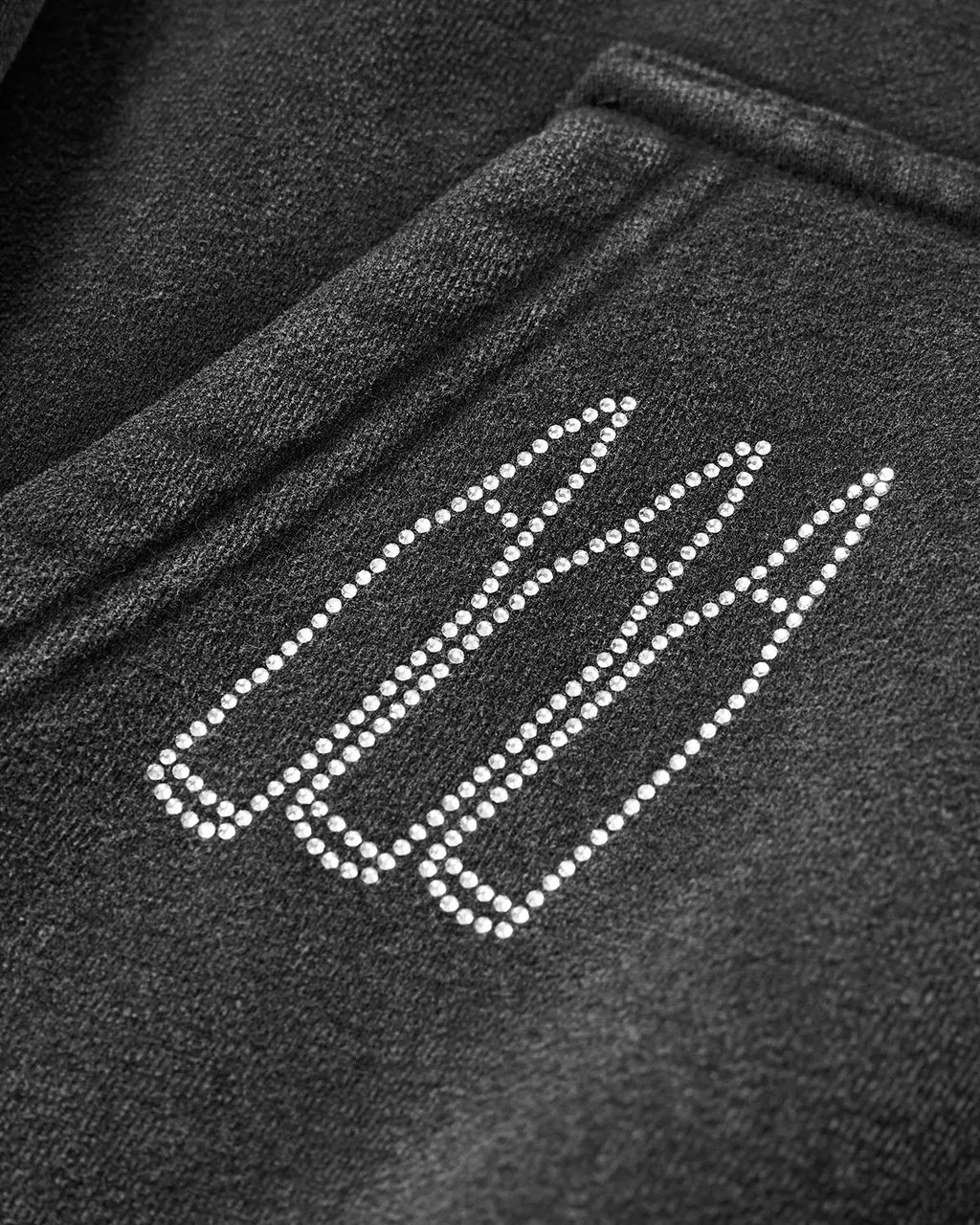 Inflation Graphic Rhinestone Acid Wash Hoodie featuring bold streetwear style and sparkling rhinestone details on a casual hoodie.