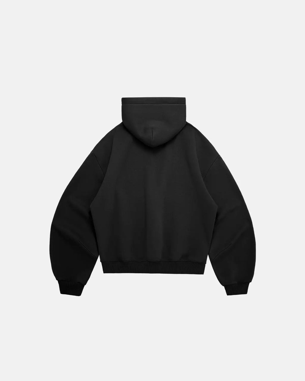 Inflation Streetwear Logo Cropped Fleece Hoodie in black, featuring a front logo design and a cozy, cropped fit.