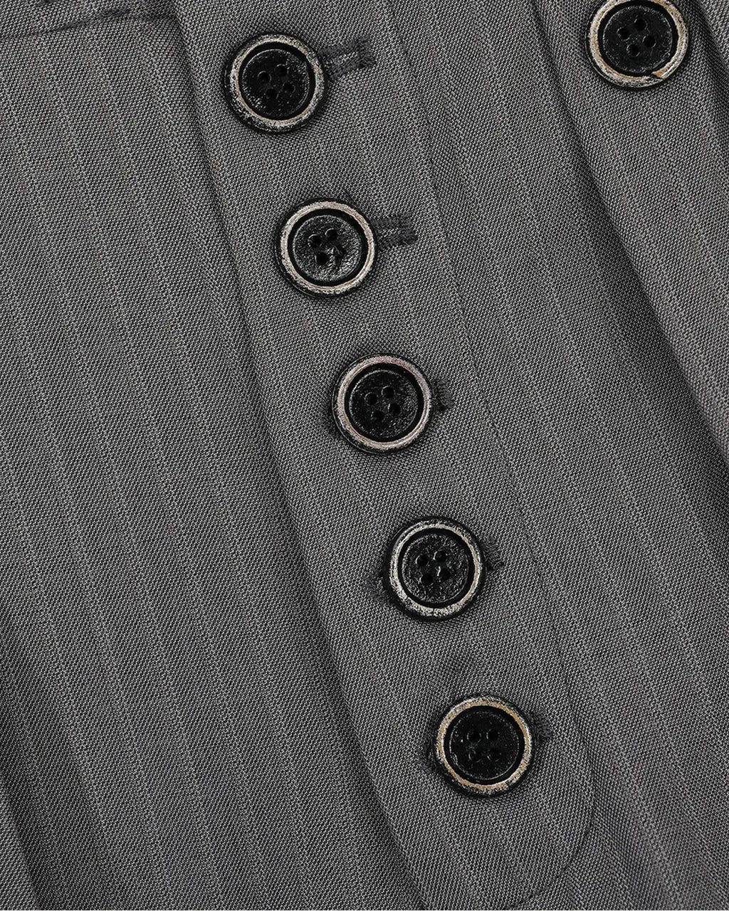 Pinstripe buttons barrel suit pants by INFLATION, featuring a tailored fit and classic pinstripe pattern for stylish streetwear.