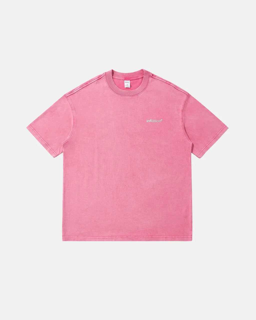 Inflation Streetwear LOGO acid washed T-shirt in a relaxed fit, featuring a vintage-inspired logo design on soft, distressed fabric.