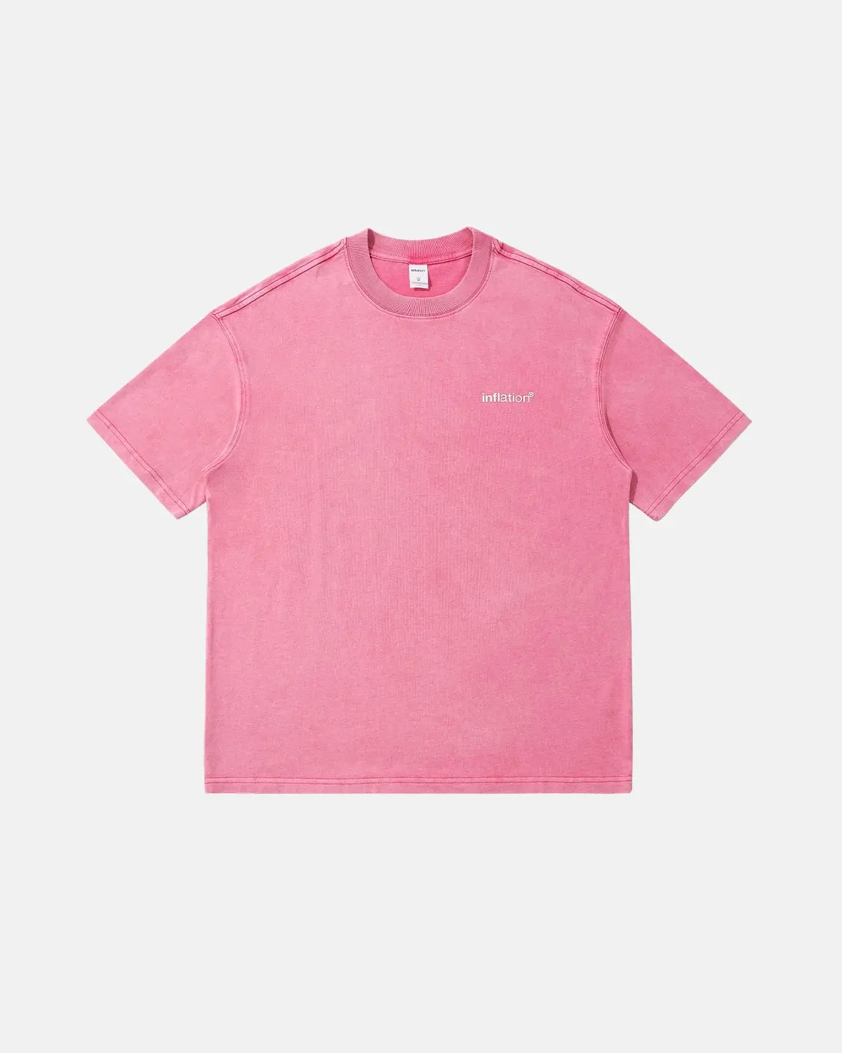 Inflation Streetwear LOGO acid washed T-shirt in a relaxed fit, featuring a vintage-inspired logo design on soft, distressed fabric.