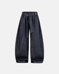 Raw silky denim jeans with belt from Inflation Streetwear, featuring a relaxed fit and stylish design.