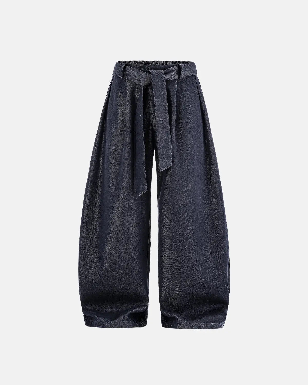Raw silky denim jeans with belt from Inflation Streetwear, featuring a relaxed fit and stylish design.