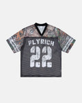 Inflation Streetwear camo mesh digital print jersey tee with camouflage pattern and breathable fabric, casual streetwear style.