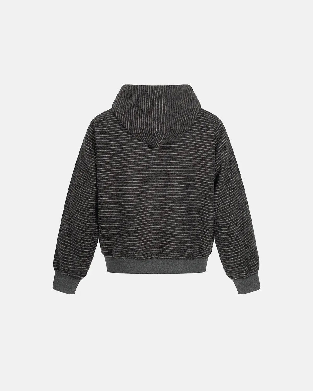 Inflation streetwear retro striped zip-up hoodie with bold color patterns and a front zipper, casual and stylish for everyday wear.