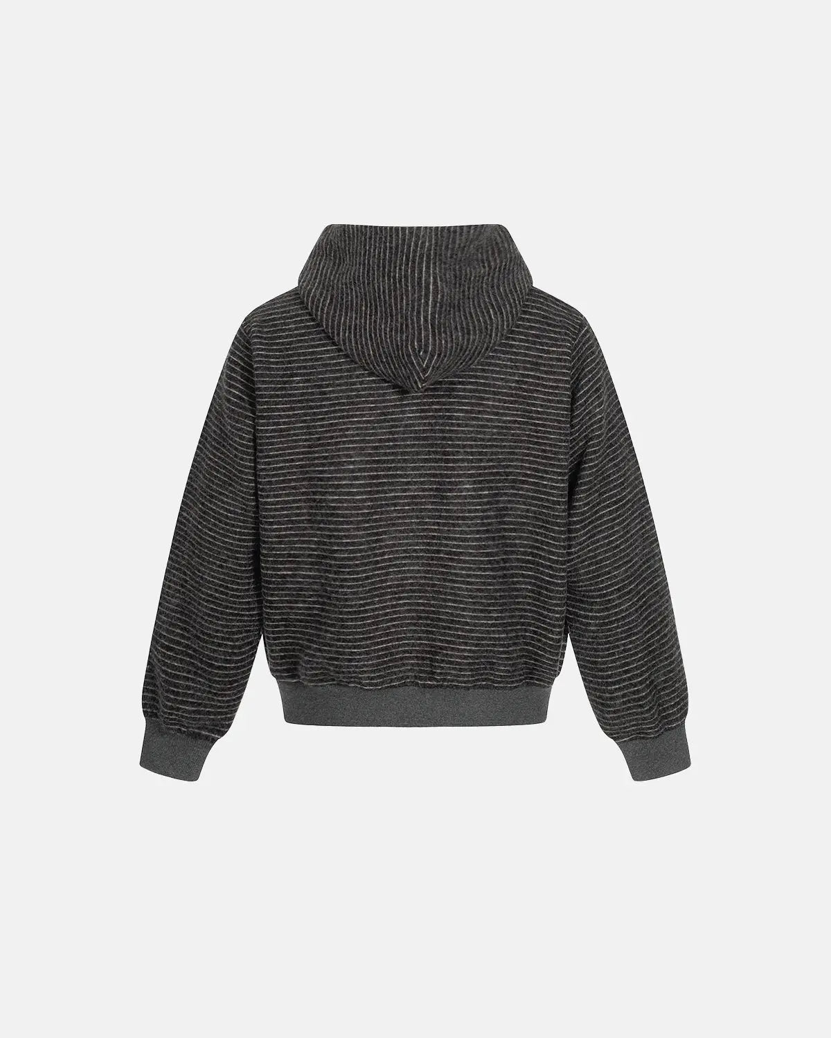 Inflation streetwear retro striped zip-up hoodie with bold color patterns and a front zipper, casual and stylish for everyday wear.