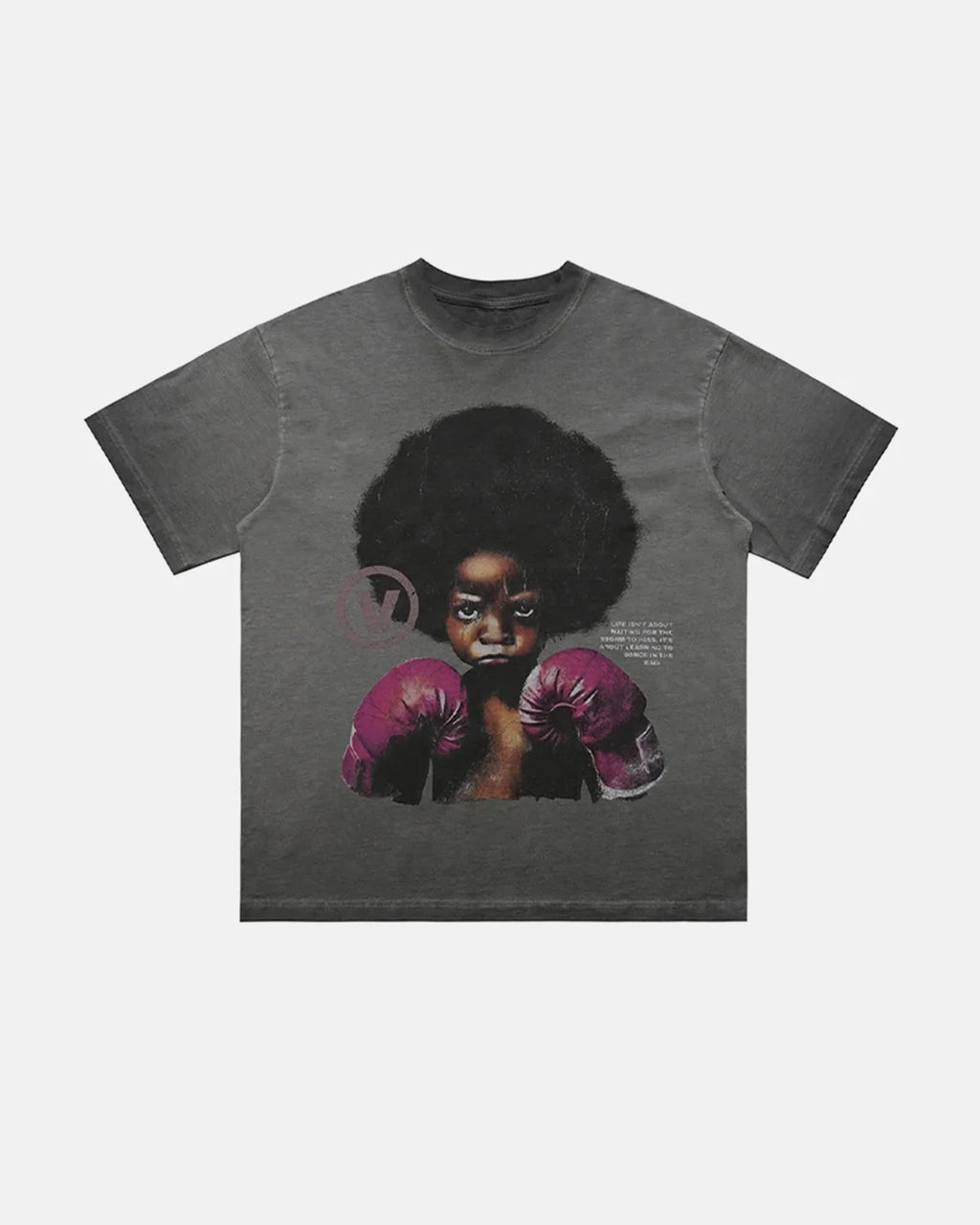 Vintage graphic oversized T-shirt by INFLATION, featuring bold streetwear design and retro-inspired artwork on soft fabric.