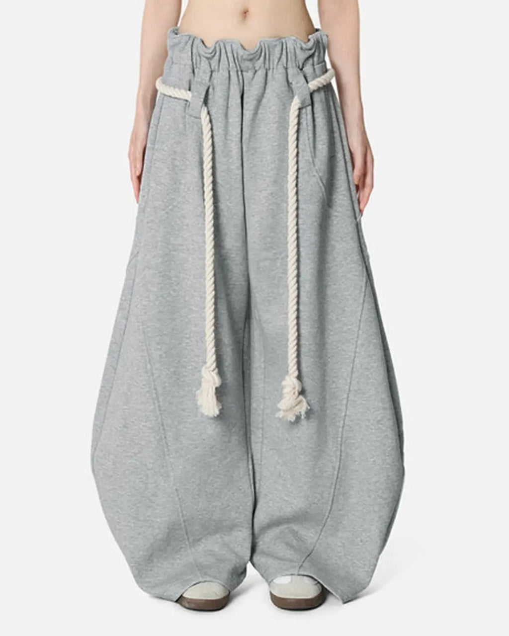 Inflation Super Baggy Barrel Sweatpant in black, featuring a loose fit, elastic waistband, and stylish streetwear design.