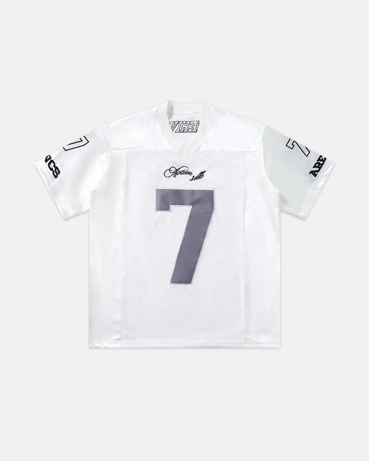 Inflation Mesh Patchwork Number Jersey featuring a bold number design, lightweight mesh fabric, and streetwear style.