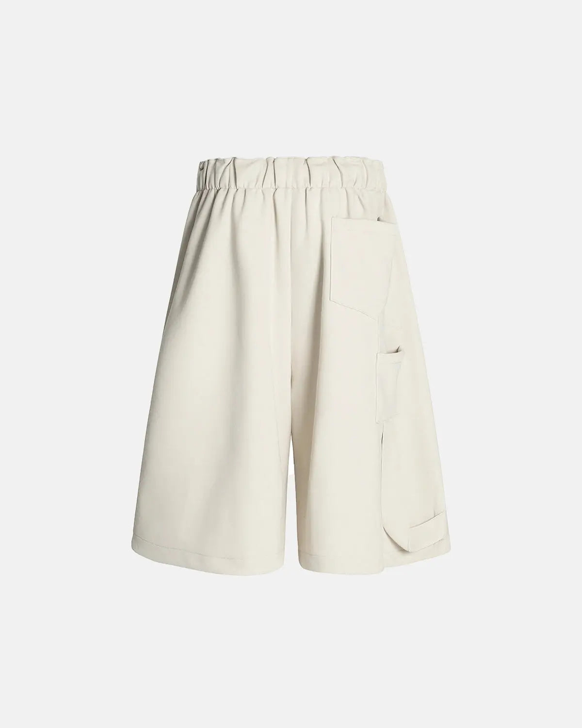Baggy Sweat Shorts by INFLATION, stylish streetwear pants with a relaxed fit and comfortable fabric, shown in a casual outdoor setting.