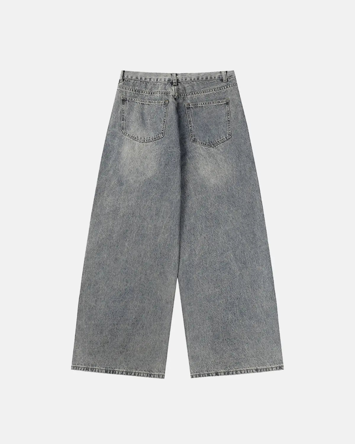 Star patched baggy jeans by INFLATION with distressed details and a relaxed fit, showcasing the streetwear style.