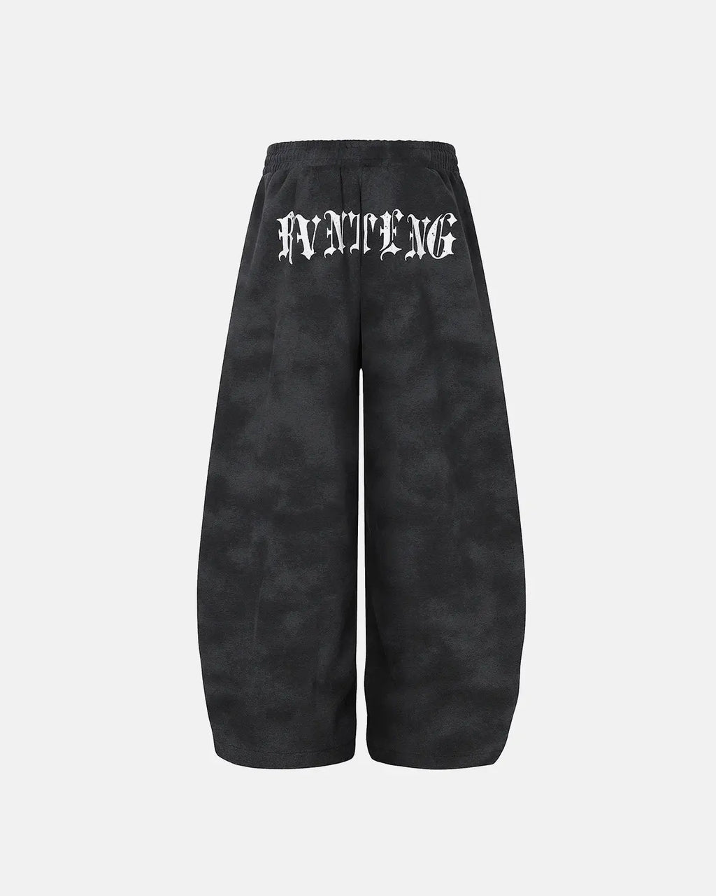Washed Cross Barrel Sweatpants by INFLATION, featuring a relaxed fit and cross barrel design in soft, distressed fabric.